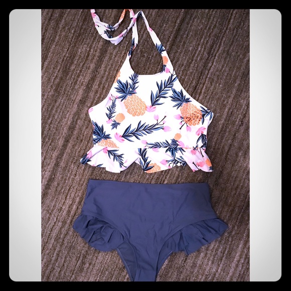 ruffle hem swimsuit